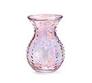 Related Product Image for IRIDESCENT PINK PRESSED HEART VASE SMALL 