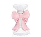 Related Product Image for PINK BOW ON WHITE RESIN CANDLEHOLDER 