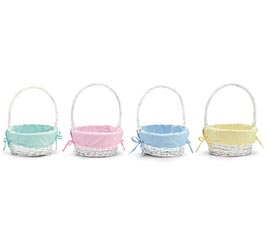 WILLOW BASKETS WITH FABRIC LINERS