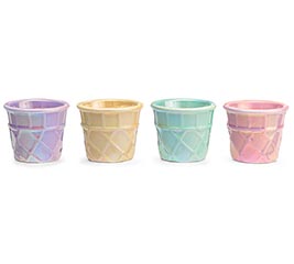 ICE CREAM CONE SHAPE CERAMIC CANDY DISH