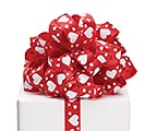 Related Product Image for #5 RED RIBBON WITH WHITE HEARTS 