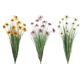 SILK LG CONE DAISIES ASSORTED COLORS
