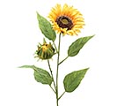 Related Product Image for SILK SUNFLOWER STEM WITH BLOOM AND BUD 
