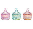 Related Product Image for ASTD CANDLES IN IRIDESCENT GLASS W LID 