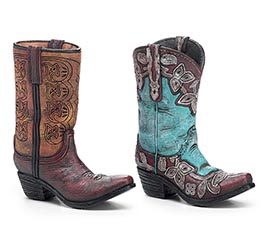 ASTD COWBOY BOOT SHAPE RESIN VASE