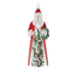 ORNAMENT GLASS SANTA FULL BODY SHAPE