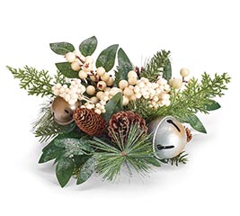 DECOR SILK 12" PINE NEEDLES WITH BELL