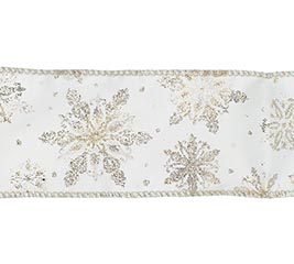 #40 IVORY SNOWFLAKE RIBBON
