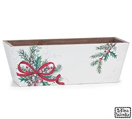 HOLIDAY HOPE WOOD PLANTER