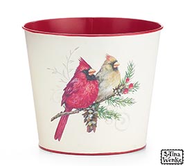 6" HOLIDAY HOPE CARDINAL POT COVER