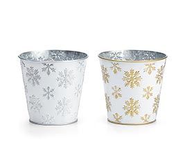 4" SNOWFLAKE POT COVER ASTD
