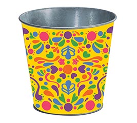 POT COVER 4" YELLOW TIN