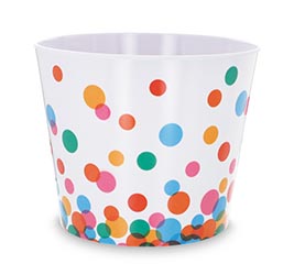 POT COVER 6" DOTS MELAMINE