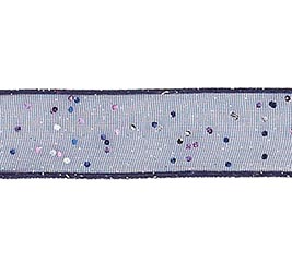 #3 GLITTERED NAVY CORSAGE RIBBON