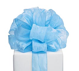 #16 LIGHT BLUE CRINKLE SATIN RIBBON