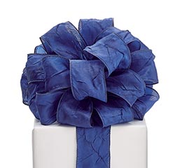 #16 NAVY BLUE CRINKLE SATIN RIBBON