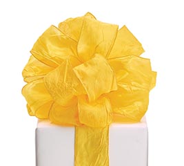 #16 YELLOW CRINKLE SATIN RIBBON
