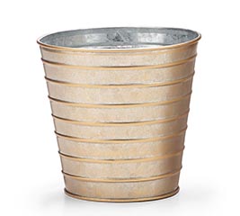 4" EMBOSSED GALVANIZED POT COVER