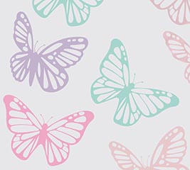 BUTTERFLIES ON CLEAR CELLOPHANE
