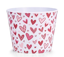 6" HEART MELAMINE POT COVER