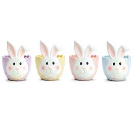 BUNNY FACE ON JAGGED EDGE PLANTER