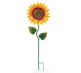 LARGE SUNFLOWER TIN YARD STAKE