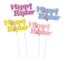 HAPPY EASTER PLASTIC PICK SET