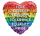 17&quot;PKG LOVE LGBTQ PRIDE HEART