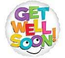 17&quot;GET WELL SOON COLORFUL BALLOON
