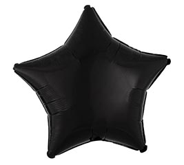 19" PKG BLACK STAR SHAPE