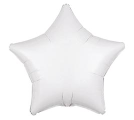 19&quot; PKG METALLIC WHITE STAR