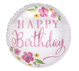 18&quot; PKG BIRTHDAY BLOOMS SATIN LUXE