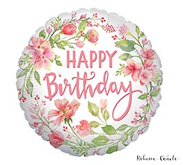 17&quot;PKG BIRTHDAY SAVANNA FLORAL