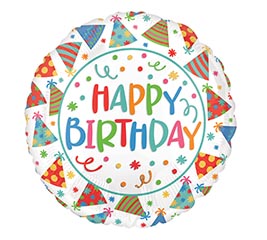 17&quot;PKG BIRTHDAY WISHES HBD HATS