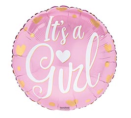 17&quot;PKG PINK IT&#39;S A GIRL BALLOON