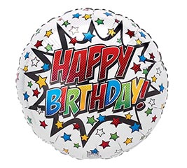 17&quot;PKG HBD COMIC BDAY BLAST