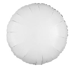17&quot; PKG METALLIC WHITE ROUND SHAPE