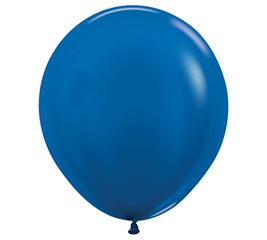 18&quot; SEMPERTEX METALLIC BLUE LATEX 25CT