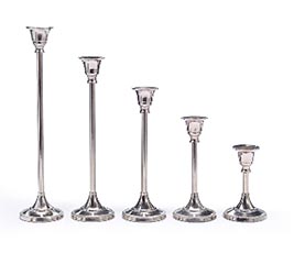 NICKEL PLATED CANDLEHOLDER ASSORTMENT