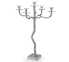 CANDELABRA TREE WITH NICKEL FINISH