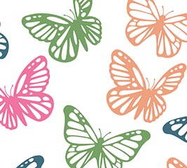 COLORFUL BUTTERFLY CELLO ROLL
