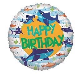 17&quot; BIRTHDAY SHARKS