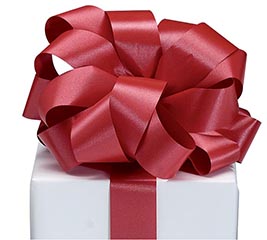 #9 HOT RED FLORA-SATIN RIBBON