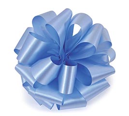 #40 BLUE FLORA-SATIN RIBBON