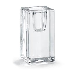 CANDLEHOLDER CLEAR GLASS TAPER LARGE