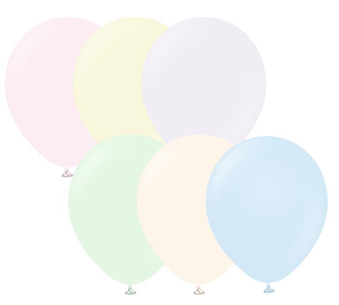 5Inch Kalisan Macaron Pale Assortment 100Pk Latex Balloons