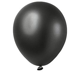 12" LUMA METALLIC BLACK LATEX 50 PACK