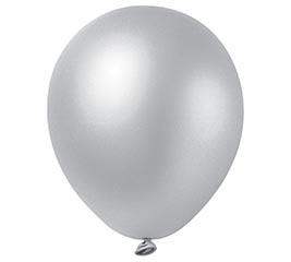 16" LUMA METALLIC SILVER LATEX 25 PACK