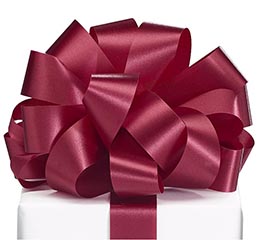 #9 BURGUNDY SATIN ACETATE RIBBON 100 YDS