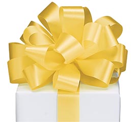 #9 SUNSHINE SATIN ACETATE RIBBON 100 YDS